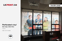 Perforated vinyl - two way View thru